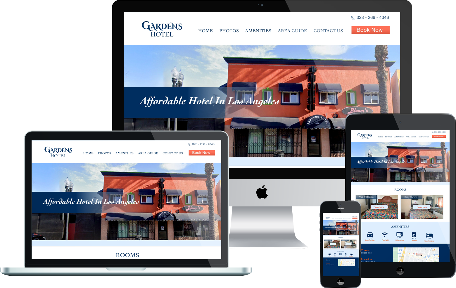 Gardens Hotel webdesign